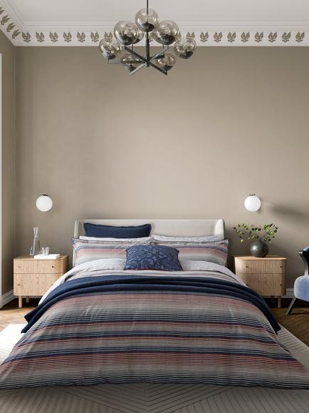Bedeck of Belfast Stafford Duvet Cover Set, Navy Red, Navy Red