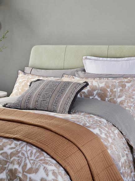 Bedeck of Belfast Zenda Duvet Cover Set, Charcoal Tan - view 2, Charcoal Tan