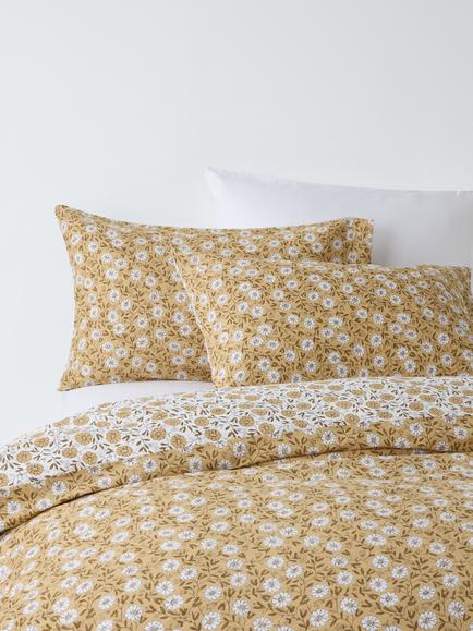John Lewis Leafield Duvet Cover Set, Butter