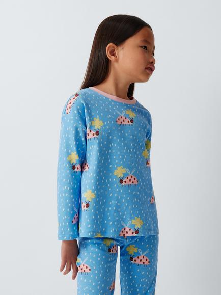 John Lewis Kids' Ladybird Pyjamas, Blue, Blue