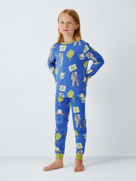 John Lewis Kids' Astronaut Pyjamas, Blue, Blue