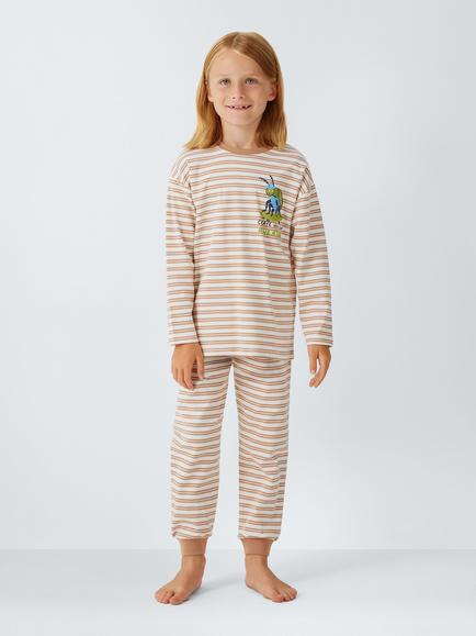John Lewis Kids' Bugs Pyjamas, Pack of 3, Green - view 2, Green