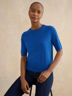 Hobbs Leena Short Sleeve Jumper, Navy