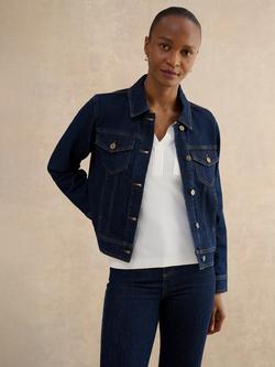 Hobbs Vivienne Denim Jacket, Indigo, Indigo