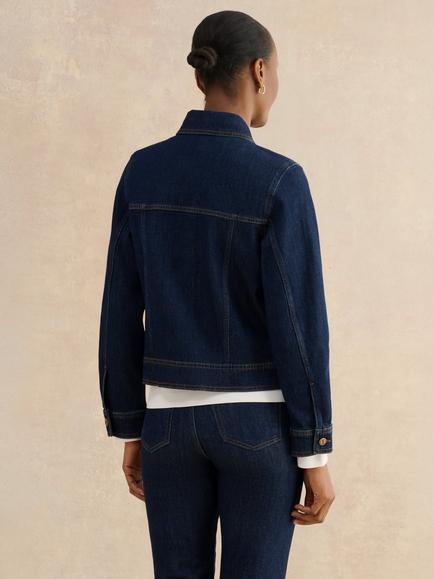 Hobbs Vivienne Denim Jacket, Indigo - view 2, Indigo