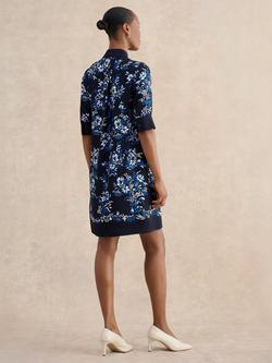 Hobbs Marciella Floral Tunic Dress, Navy/Multi - view 2, Navy/Multi