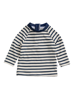 MORI Baby Wave Print Rash Vest, Dark Blue, Dark Blue