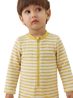 MORI Baby Sunsafe Wave Print Swimsuit, Yellow - view 2, Yellow