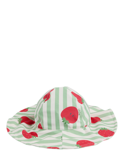 MORI Baby Strawberry & Stripe Floppy Sun Hat, Strawberry & Stripe, Strawberry & Stripe