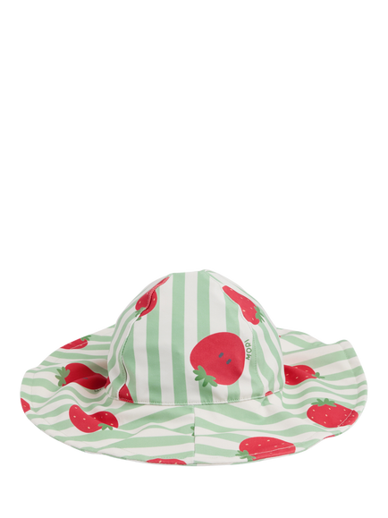 MORI Baby Strawberry & Stripe Floppy Sun Hat, Strawberry & Stripe, Strawberry & Stripe