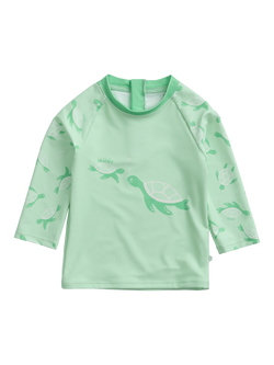 MORI Baby Sea Turtle Print Rash Vest, Turquoise, Turquoise