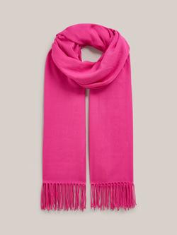 Hobbs Matilda Fringed Scarf, Bright Pink