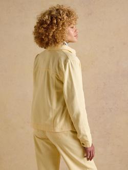 Joules Denim Boxy Fit Jacket, Light Yellow - view 2, Light Yellow