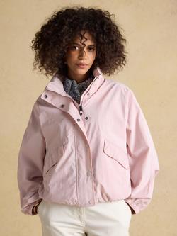 Joules Hove Waterproof Jacket, Khaki Green, Pink