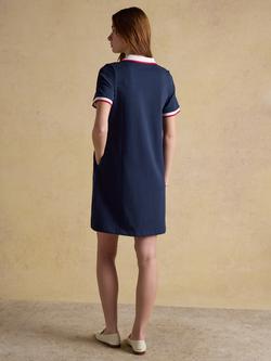 Joules Jonty Polo Mini Dress, Navy - view 2, Navy