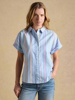 Joules Stripe Relaxed Fit Short Sleeve Shirt, Multi, Multi