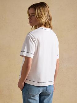 Joules Jonty Graphic T-Shirt, White - view 2, White