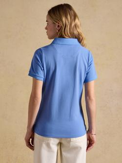 Joules Woody Pique Polo Shirt, Blue - view 2, Blue