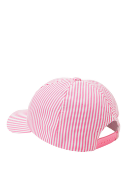 Angels by Accessorize Kids' Embroidered Cherry Striped Cap, Pink - view 2, Pink