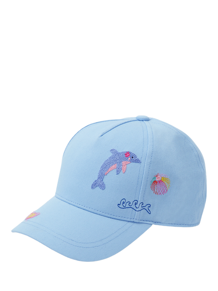 Angels by Accessorize Sea Life Embroidered Cap, Blue, Blue