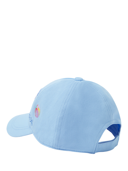 Angels by Accessorize Sea Life Embroidered Cap, Blue - view 2, Blue