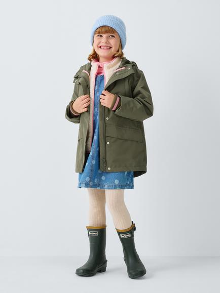 John Lewis Kids' 3-in-1 Shower Resistant Jacket, Green - view 2, Green