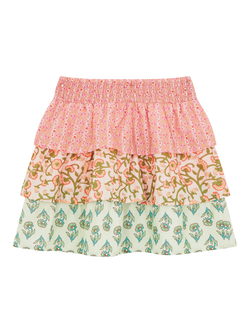 Angels by Accessorize Kids' Floral Tiered Ra-Ra Skirt, Pink - view 2, Pink