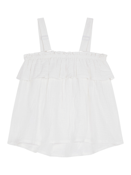 Angels by Accessorize Kids' Embroidered Sealife Cami Top, White - view 2, White