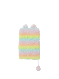 Angels by Accessorize Kids' Fluffy Bunny A5 Notebook, Pastel/Multi - view 2, Pastel/Multi