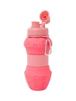 Angels by Accessorize Collapsible Strawberry Water Bottle, 600ml, Pink, Pink