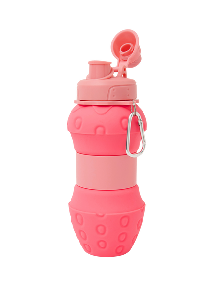 Angels by Accessorize Collapsible Strawberry Water Bottle, 600ml, Pink, Pink