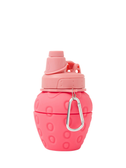 Angels by Accessorize Collapsible Strawberry Water Bottle, 600ml, Pink - view 2, Pink