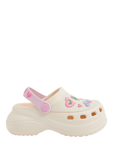 Angels by Accessorize Kids' Prairie Clog Sandals, Ivory, Ivory
