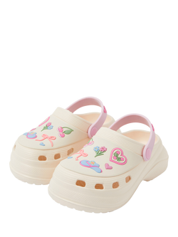 Angels by Accessorize Kids' Prairie Clog Sandals, Ivory - view 2, Ivory