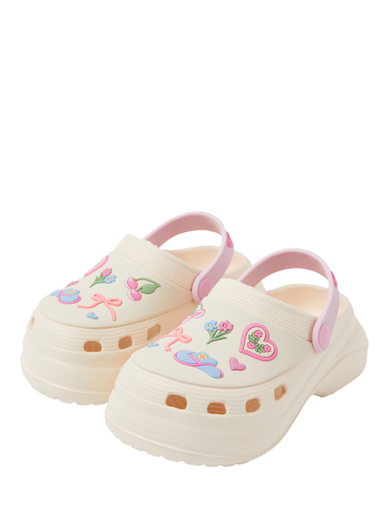Angels by Accessorize Kids' Prairie Clog Sandals, Ivory - view 2, Ivory