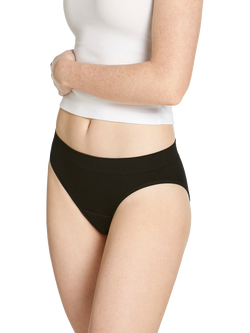 Love Luna Teen Side Seamfree Period Bikini Knickers, Pack of 3, Black - view 2, Black