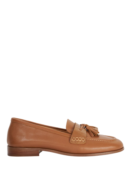Dune London Giavonni Leather Snaffle Trim Loafers, Tan