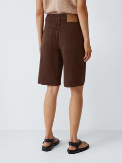 AND/OR Barrel Leg Denim Shorts - view 2, Chocolate