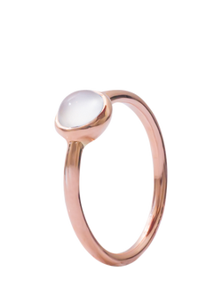 London Road 9ct Rose Gold Pimlico Bubble Stacking Ring, Moonstone