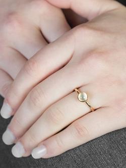 London Road 9ct Rose Gold Pimlico Bubble Stacking Ring - view 2, Moonstone