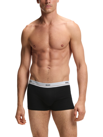 BOSS Stretch Cotton Logo Waistband Trunks, Pack of 5, Multi - view 2, Multi
