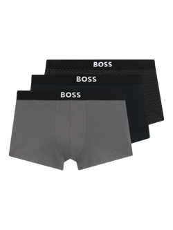 HUGO BOSS BOSS Trunks, Pack of 3, Grey/Multi, Grey/Multi