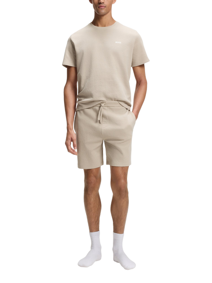 HUGO BOSS BOSS Drawstring Cotton Blend Shorts, Light Beige - view 2, Light Beige