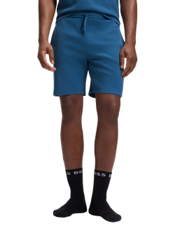 HUGO BOSS Jogger-Style Cotton Blend Pyjama Shorts, Blue, Blue