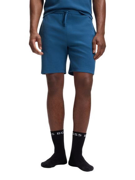 HUGO BOSS Jogger-Style Cotton Blend Pyjama Shorts, Blue, Blue