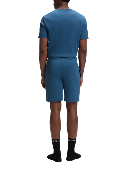 HUGO BOSS Jogger-Style Cotton Blend Pyjama Shorts, Blue - view 2, Blue
