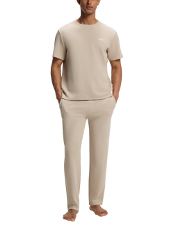 HUGO BOSS BOSS Crew Neck Cotton Blend T-Shirt, Light Beige - view 2, Light Beige
