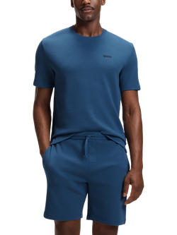 HUGO BOSS Short Sleeve Cotton Blend Pyjama T-Shirt, Blue, Blue