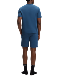HUGO BOSS Short Sleeve Cotton Blend Pyjama T-Shirt, Blue - view 2, Blue