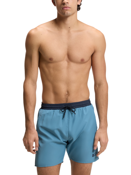 BOSS Logo Swim Shorts, Turquoise/Aqua